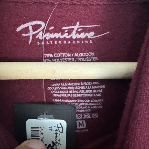 Primitive Zumiez Men's x Pierce Burgundy Hoodie Dark Red Size Medium SOLD OUT - Picture 4 of 6